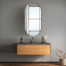 120cm Nova Oval Aluminium Wall Mirror